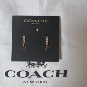 Coach Rose Gold-Tone Dangle Earrings